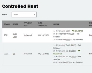 How to check your controlled hunt draw results .
